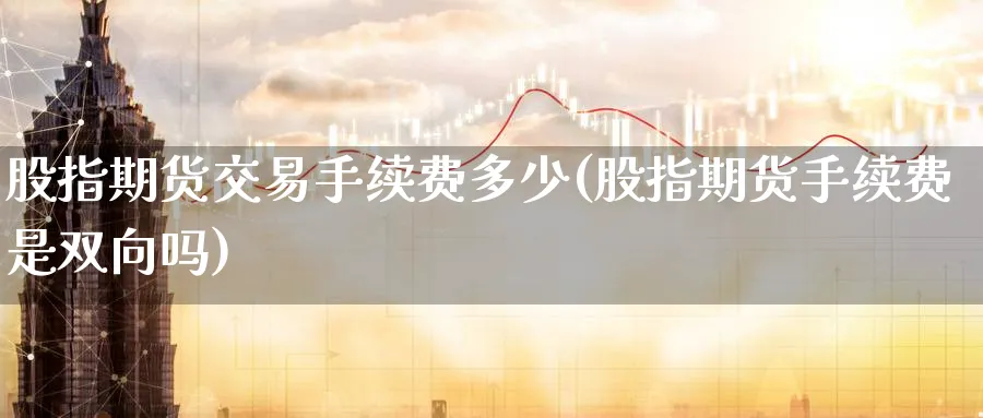 股指期货交易手续费多少(股指期货手续费是双向吗)_https://www.nccrq.com_期货百科_第1张