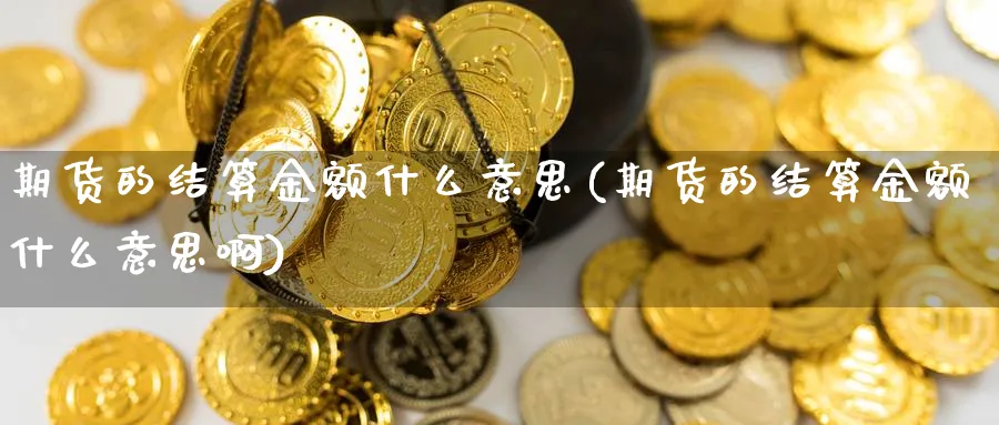 期货的结算金额什么意思(期货的结算金额什么意思啊)_https://www.nccrq.com_期货平台_第1张