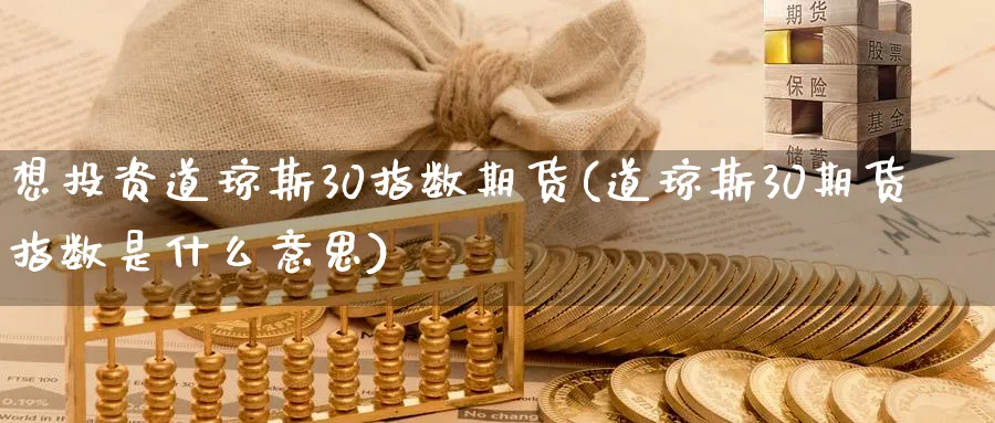 想投资道琼斯30指数期货(道琼斯30期货指数是什么意思)_https://www.nccrq.com_期货软件_第1张