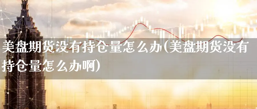 美盘期货没有持仓量怎么办(美盘期货没有持仓量怎么办啊)_https://www.nccrq.com_期货平台_第1张