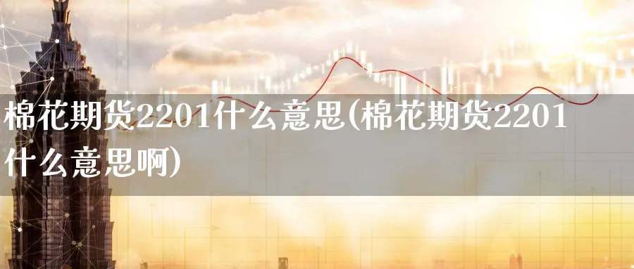 棉花期货2201什么意思(棉花期货2201什么意思啊)_https://www.nccrq.com_内盘期货_第1张
