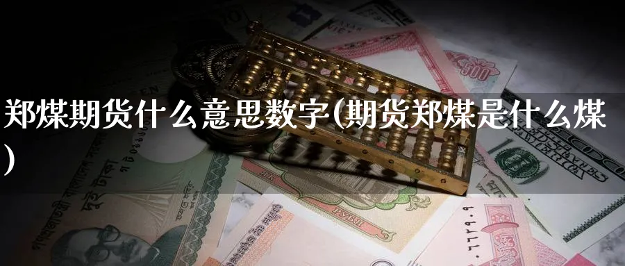 郑煤期货什么意思数字(期货郑煤是什么煤)_https://www.nccrq.com_恒指期货_第1张