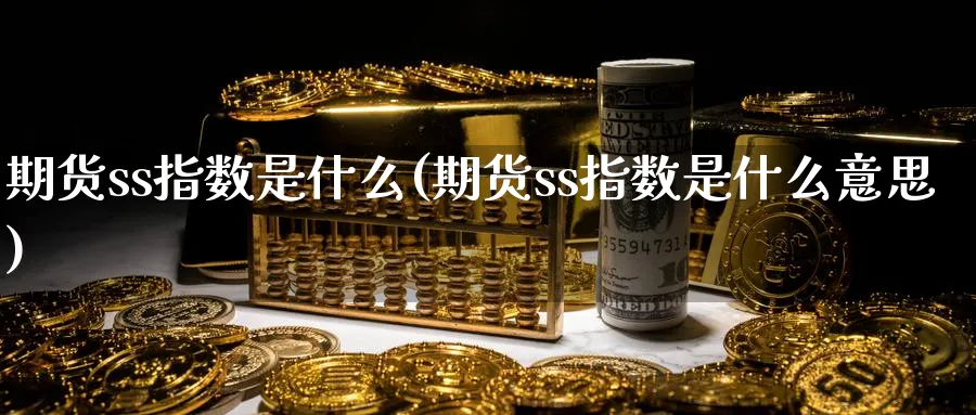 期货ss指数是什么(期货ss指数是什么意思)_https://www.nccrq.com_期货分析_第1张